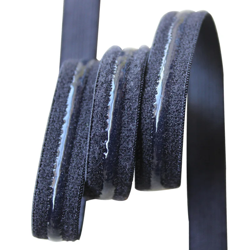 Transparent Silicone Elastic Band 10-20mm Black White Non-slip Silicone Elastic Shoulder Strap for Clothes Shoes Material 5meter