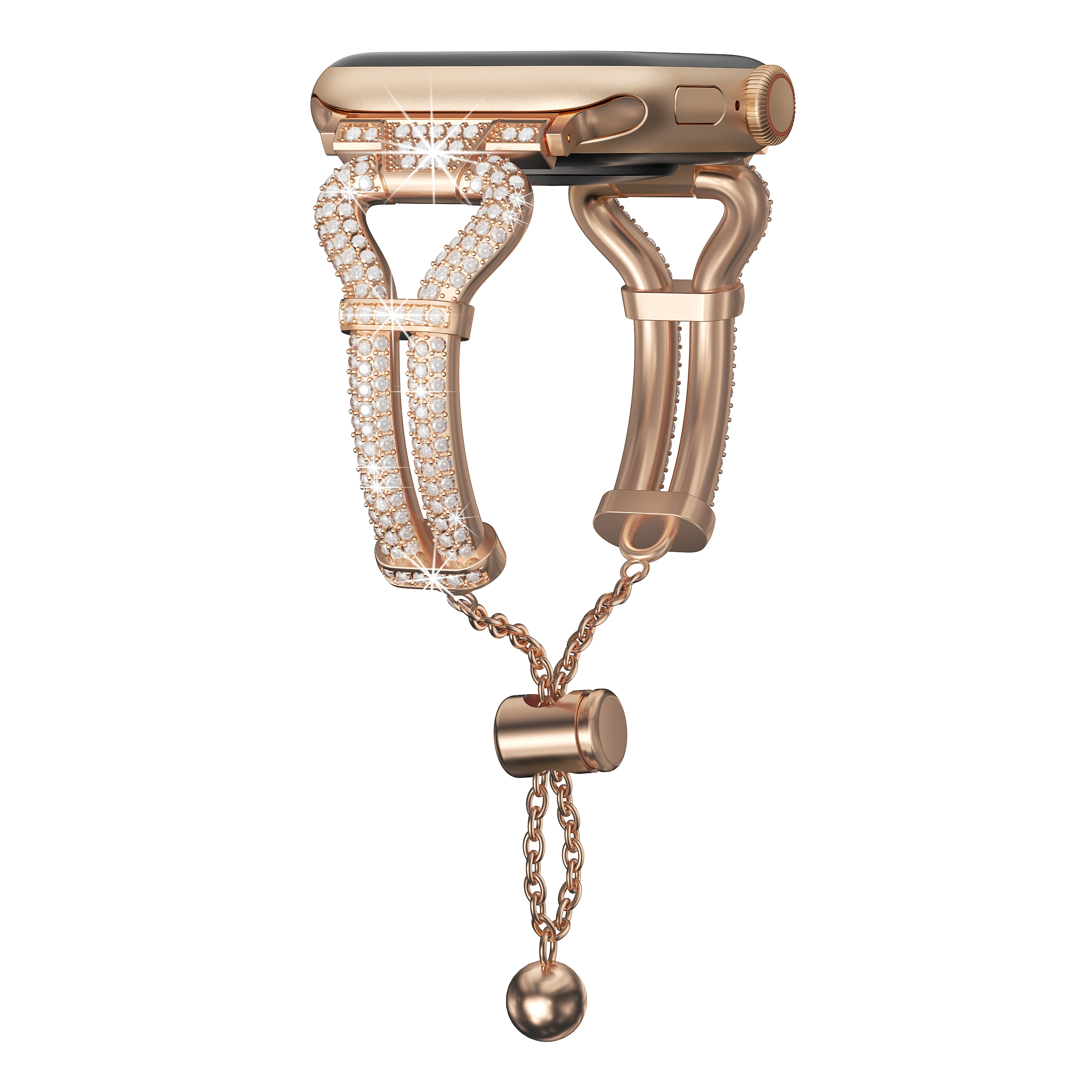 Spezielles Nischen-Diamant-Metallarmband für Apple Watch 10, 46mm 41mm 49mm 45mm 40mm, Damen-Gürtelarmband für iWatch Series 987Se Ultra