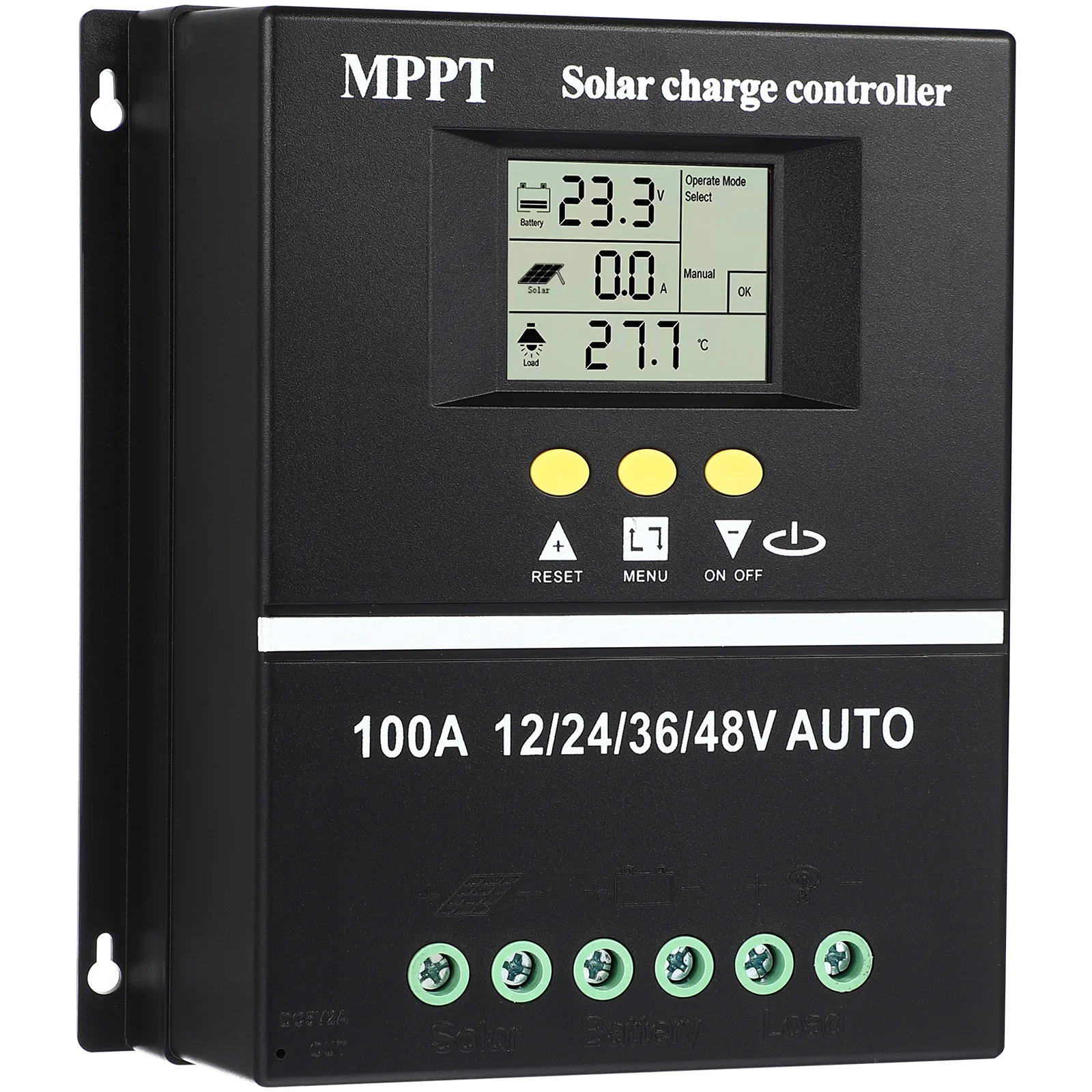 

MPPT Solar Charge Controller 100A 12V 24V 36V 48V High Efficiency Multiple Protections LCD Display Solar Panel Controller