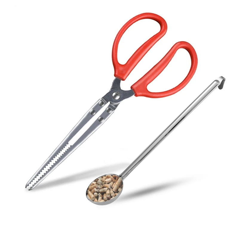 Fireplace Tongs Pellet Scoop Set for Mesa/XL, Tabletop Fire Pit Mini Firewood Grabber, Tool Metal Grabber-DTB1