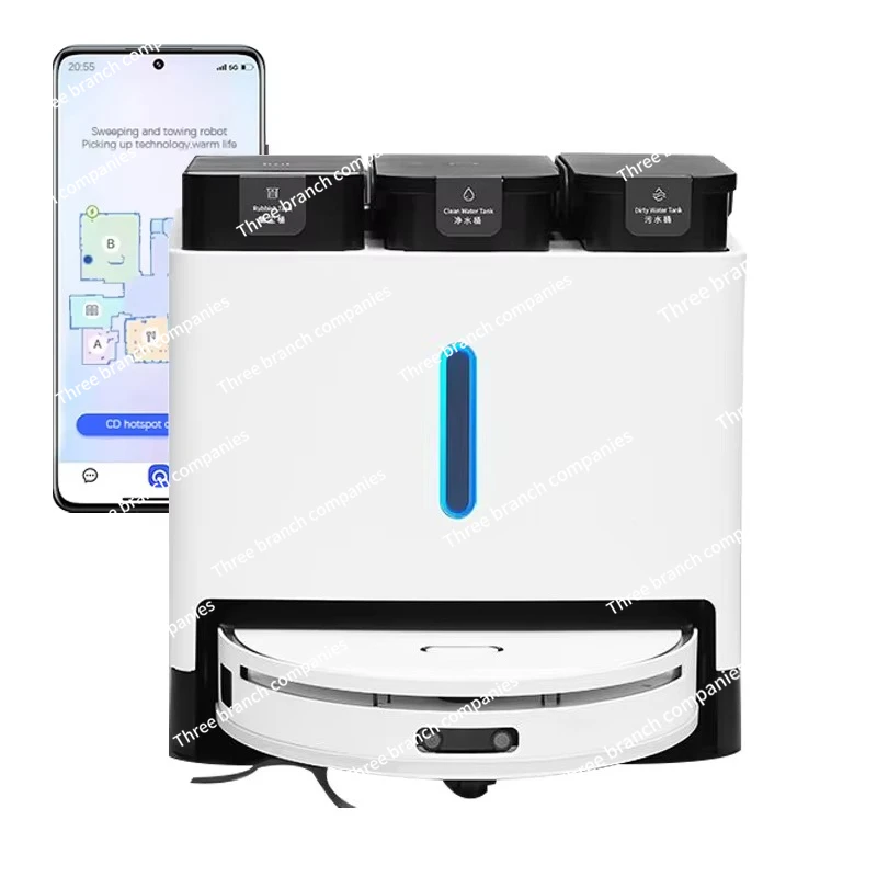 Low Noise Multifunctional Vacuum Cleaner App Control Battery Powered Smart Sweeping Lidar Mop Vacuum Cleaner