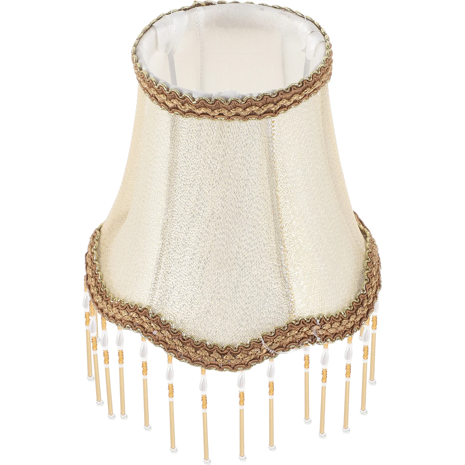 

European Crystal Lampshade Cloth Retro Style Bead Sparkling Shades Wall Light Fabric for