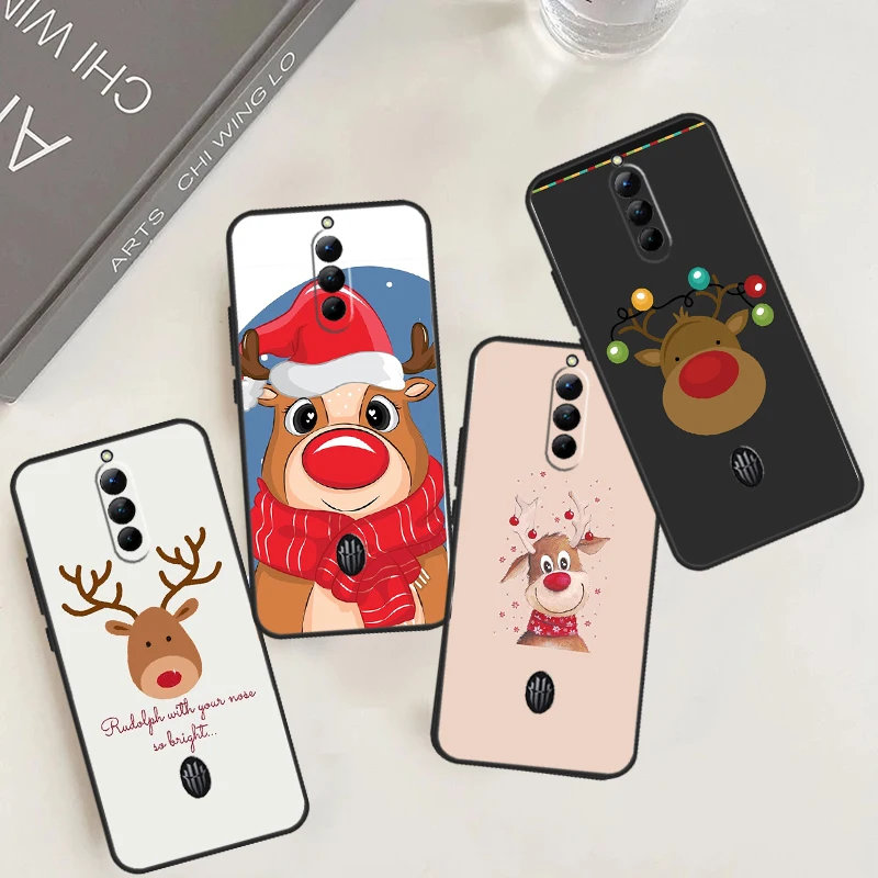 Merry Christmas Reindeer Phone Case For ZTE Nubia Red Magic 8 8S 9 Pro Plus RedMagic 6S 7S 6 7 Pro 5S 5G 6R Cover