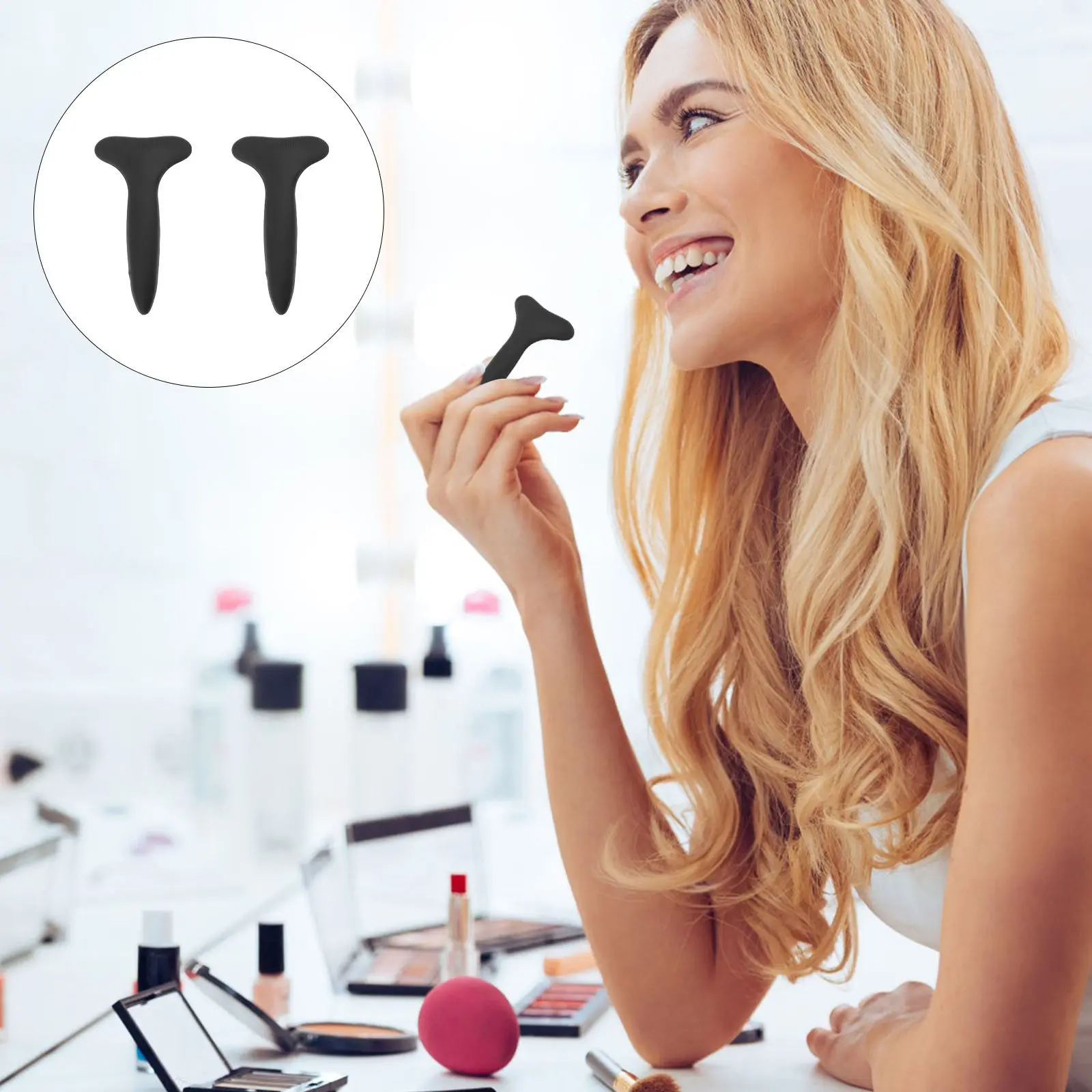 6-delige siliconen wenkbrauwborstel Grooming Tool Wenkbrauwkam Veilige huid Make-up schaar Schoonheidsaccessoire voor professioneel gebruik Gezichtsbehandeling