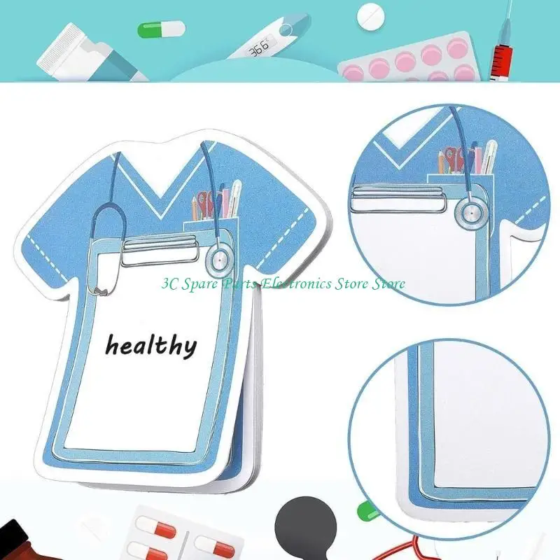 SZ Promemoria carta per appunti a tema sanitario notebook, calendario, computer, piccoli blocchetti per appunti per 30