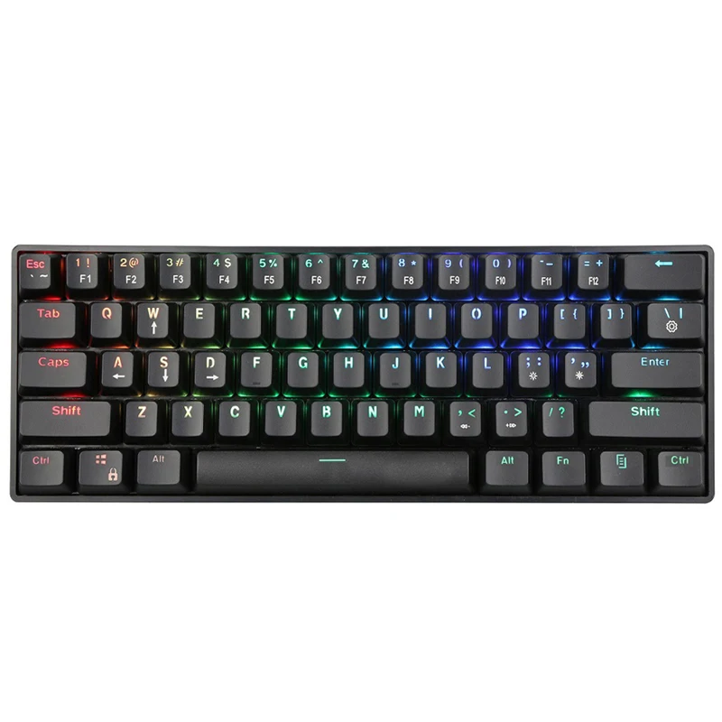 

Игровая клавиатура 61-ключ для планшета офисном Тип-C Проводная Механическая клавиатура светодиодный подсветкой игровой ноутбук