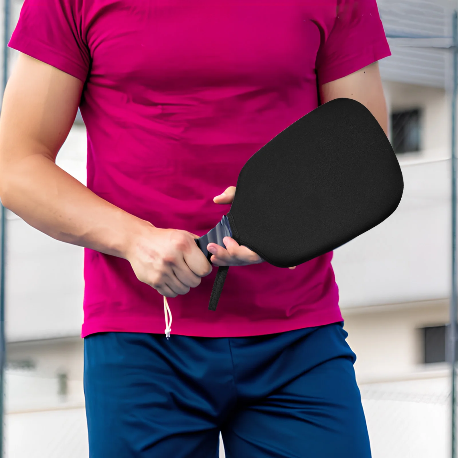 

2 Pcs Racket Cover Pickball Rubber Sleeves Padel Protector Neoprene Paddle Storage Bag for Sports Woman Beach Tennis Case