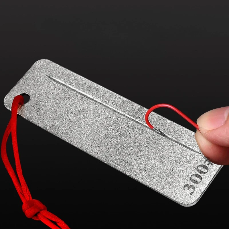 Accessori per attrezzatura da pesca con mini temperamatite per esterni con pietra per affilare per amo da pesca