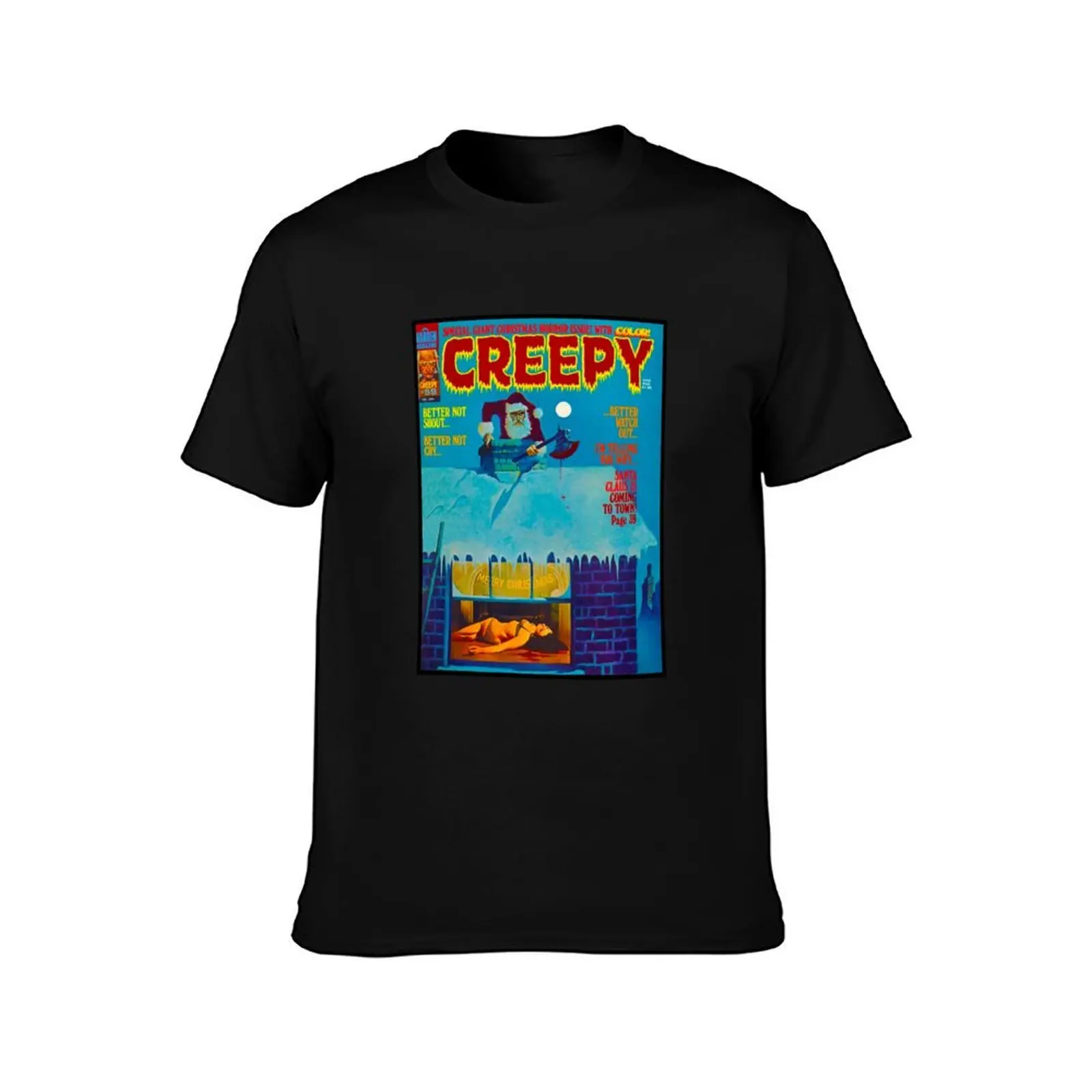 YES! ANOTHER GREAT VINTAGE CHRISTMAS CREEPY MAGAZINE COVER! T-Shirt, Summer Casual Cotton Tee, Oversized Streetwear Tops