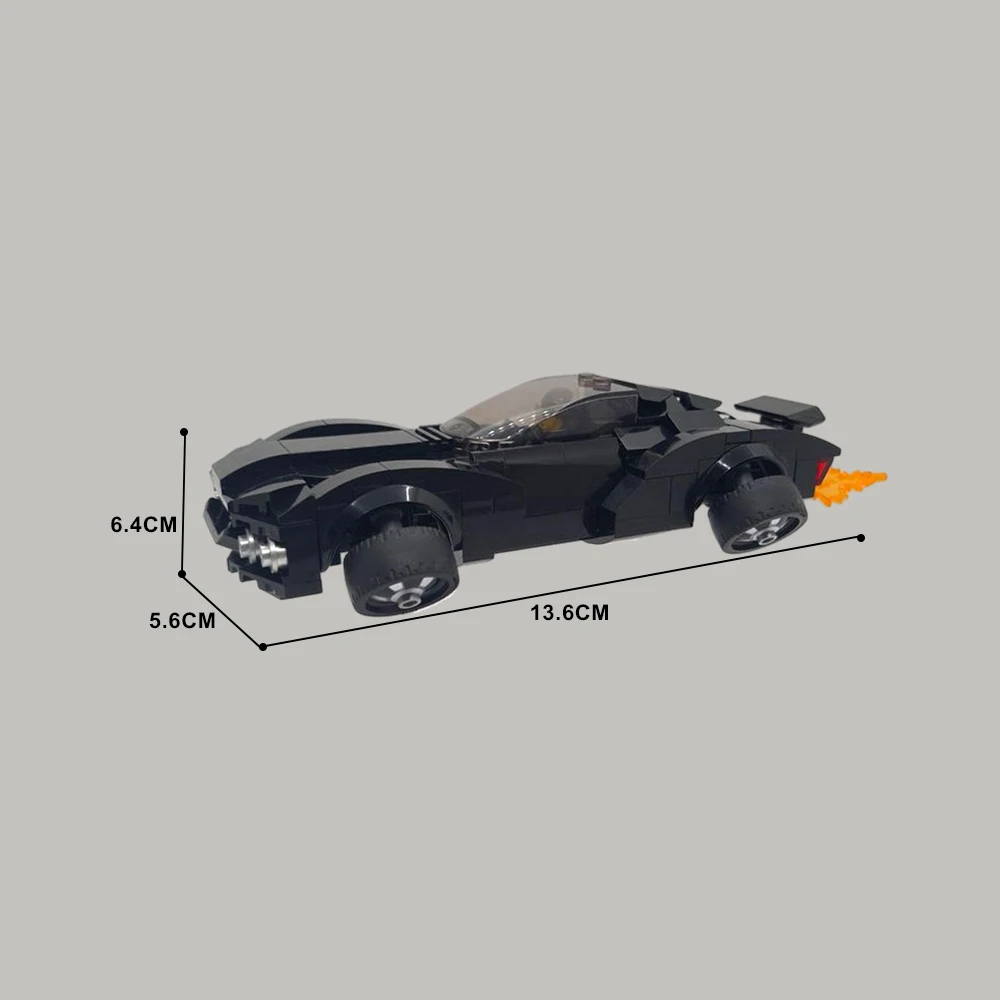 NEW 277PCS MOC-146135 Bat Car Building Blocks Single Seater Hovercar Car Brick Creative Educational Toys Kids DIY Gifts