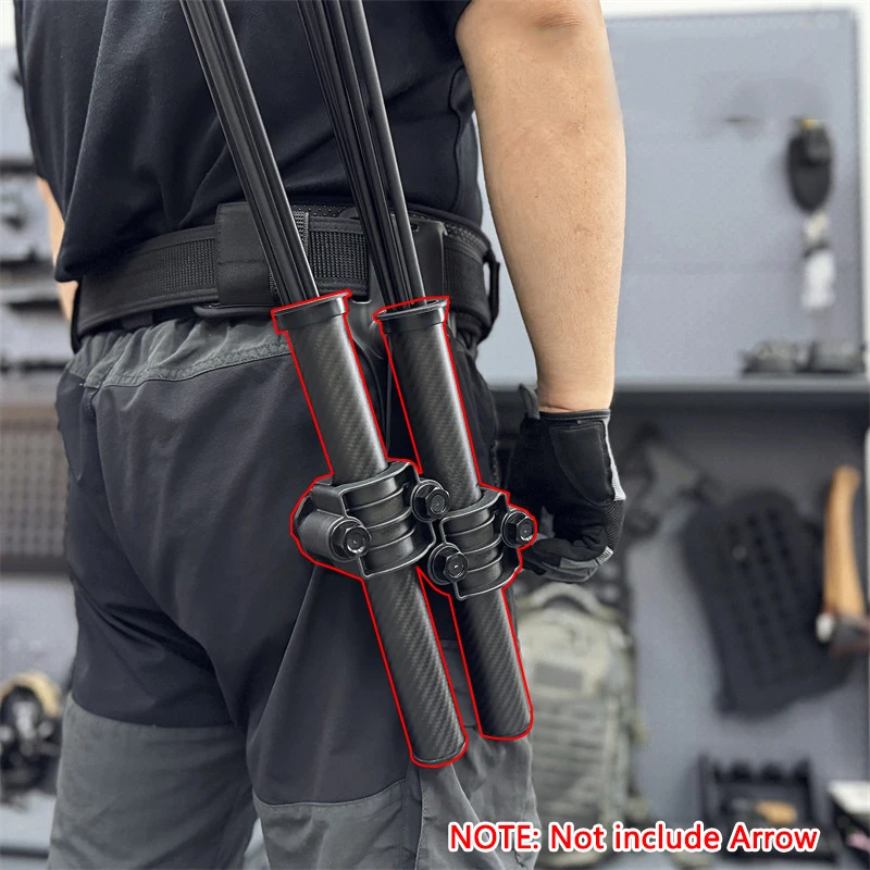 Outdoor Portable EDC Carbon Fiber Tactical Double Arrow Pot Double Arrow Bag Arrow Storage Tool