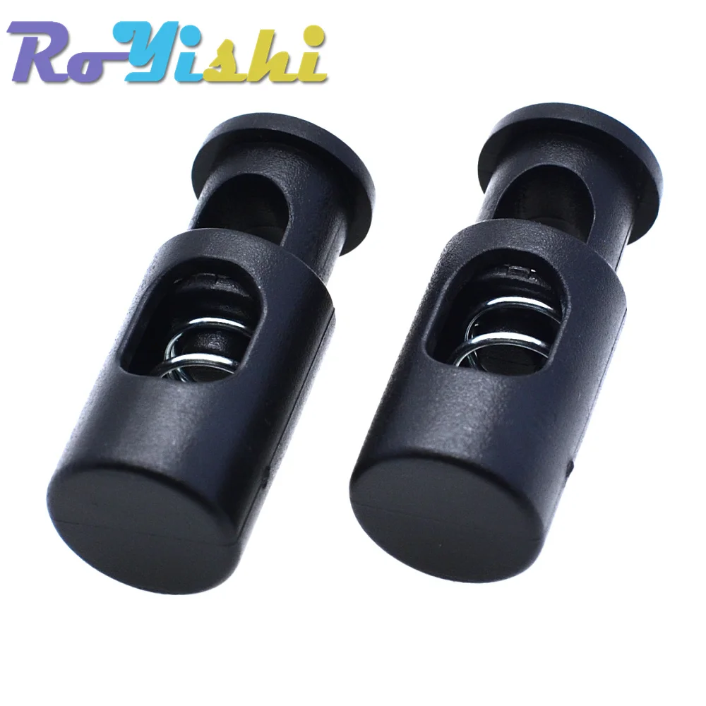 10 Pcs/Pack Plastic Cord Lock Stopper Cylinder Barrel Toggle Clip For Garment Accessories
