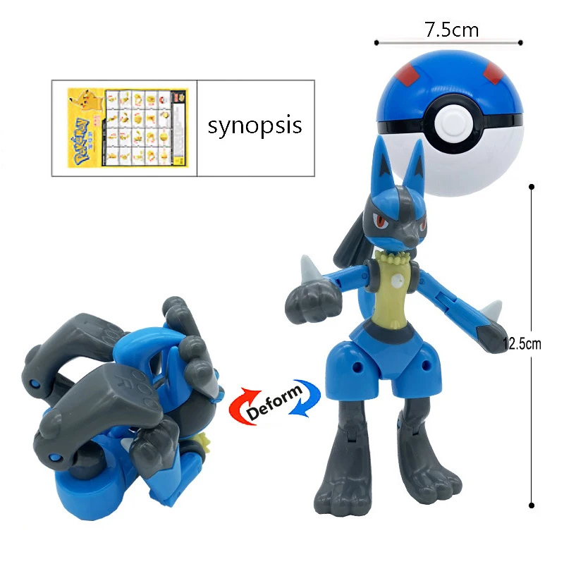 18 أنماط البوكيمون أنيمي تشوه أرقام بيكاتشو Eevee Mewtwo Greninja Pokeball الشكل الحيوانات الأليفة عمل نموذج لعب الاطفال الهدايا اللعب