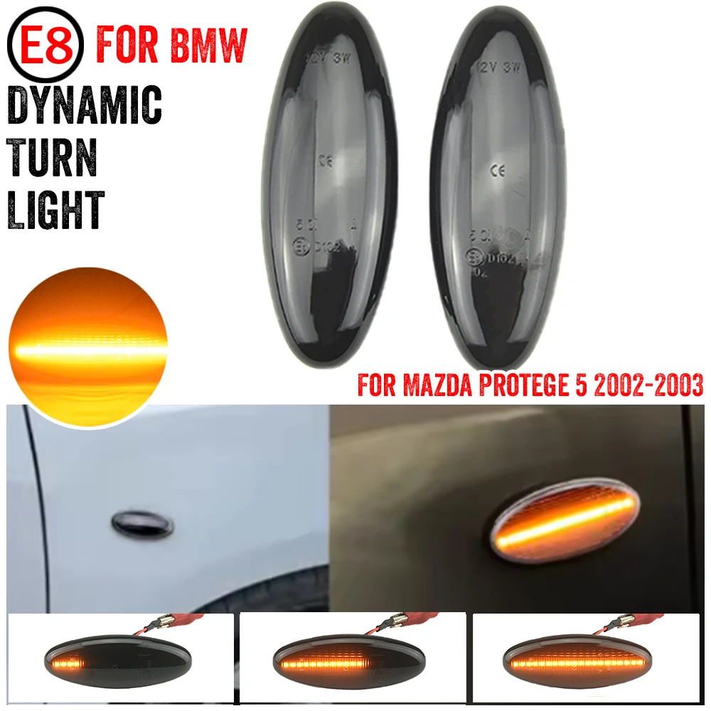 2 Pieces Side Turn Signal Light Fender Marker Lamp For MAZDA 323 1998-2003 Familia Protege BJ Premacy MX-6 Tribute B01W-51-120