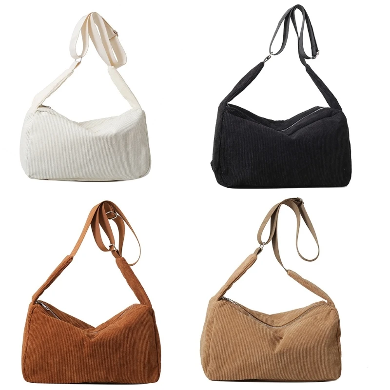 Bolso hombro pana para mujer, bolso para niñas, bolso cruzado informal, bolsos mensajero