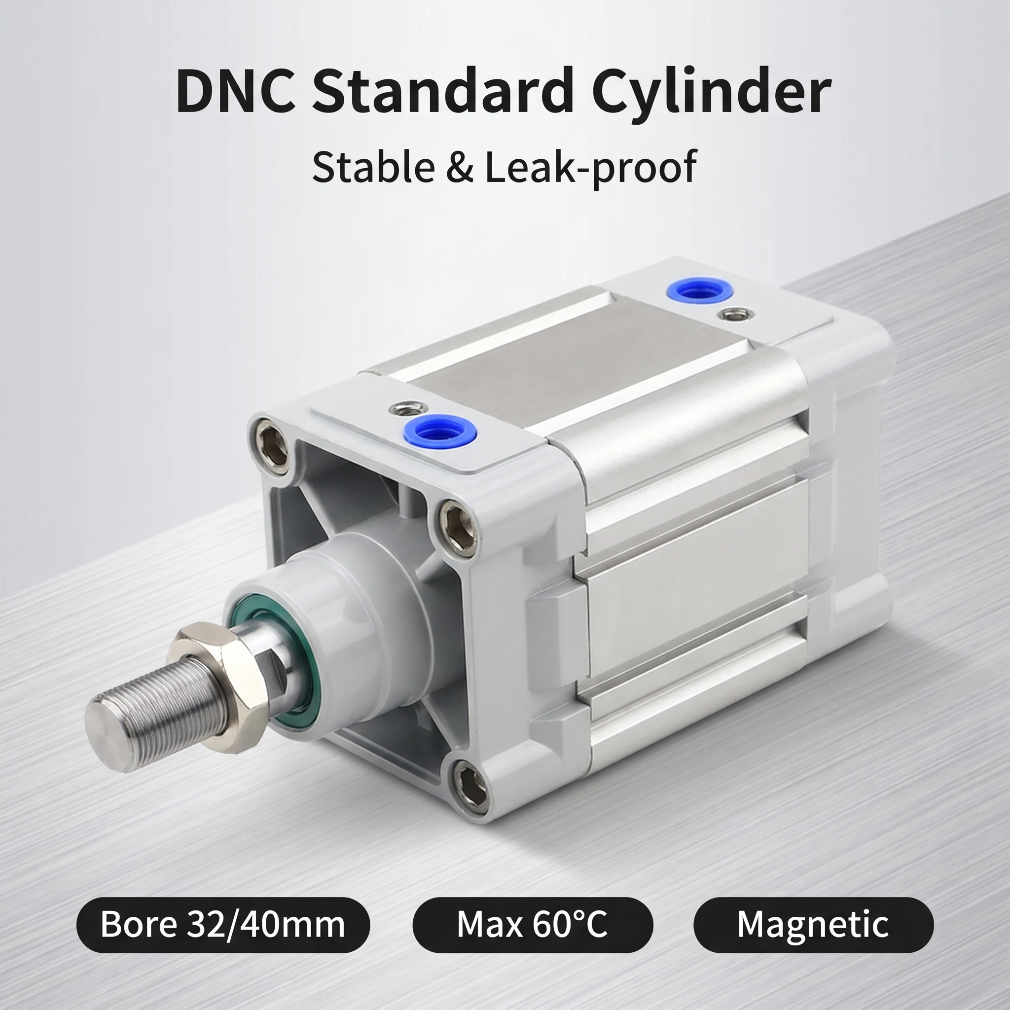 Aluminum Standard Air Cylinder Pneumatic Cylinder bore 32 40 50 63 80 100mm 25-1000mm stroke DNC-32-25-PPV-A