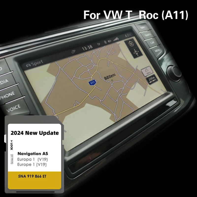 

for VW T-Roc A11 32GB Sat Navi GPS Navigation AS V19 Portugal UK Germany Car Map Memory Card