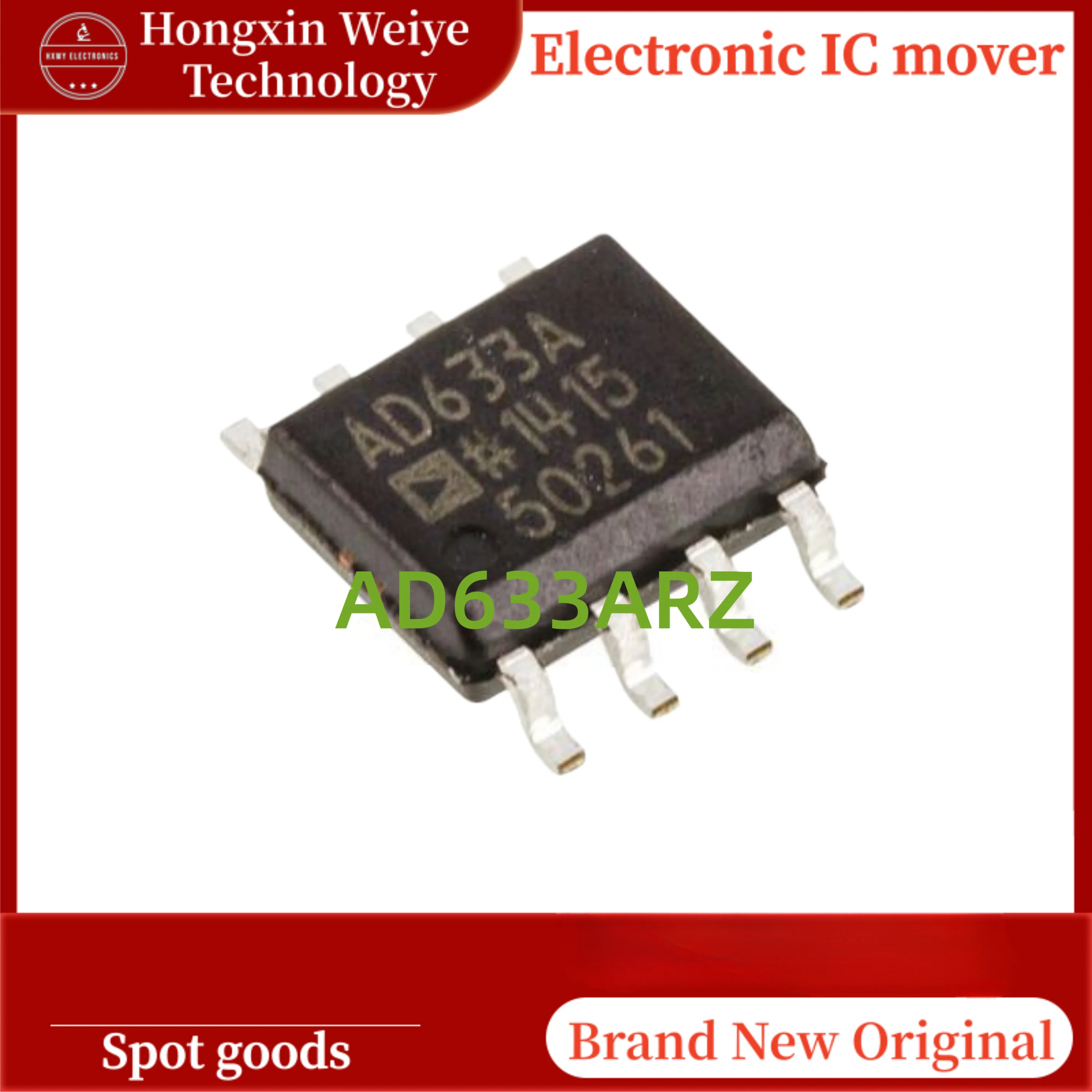 (2/5 Pieces) AD633ARZ AD633 SOIC-8 with Silkscreen Mark AD633A Analog Multiplier IC Four Quadrant Multiplier IC Signal Proce