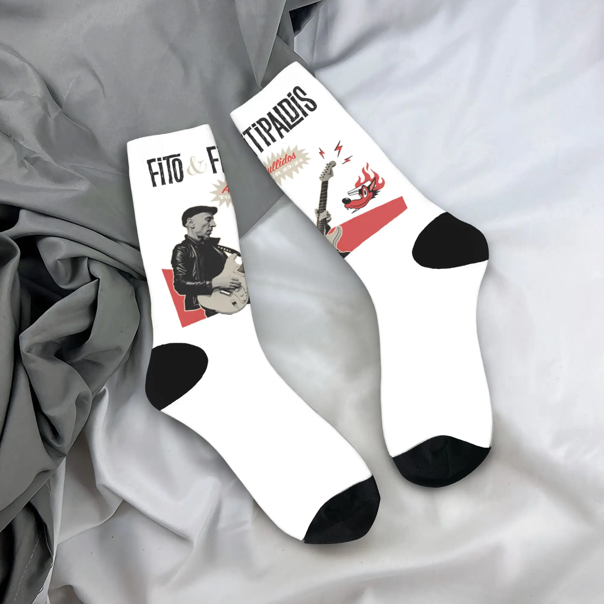 

Fitos Fitipaldis Band Socks Autumn Stockings Gothic Women Men Breathable Socks Printed Skateboard Non Skid Socks