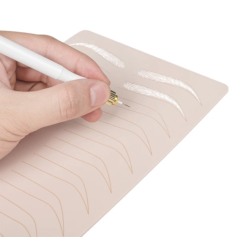 

1Pc Silicone Blank Eyebrow Brow Tattoo Permanent Makeup Supplies Microblading Practice Skin Tattoo Beginner Exercise Tool.