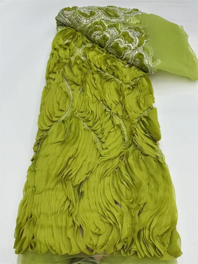 Latest Silver Grey Tulle Lace Fabric French Luxury Sequins Beads Mesh Lace Fabric For Swiss Voile Lace Fabrics Sewing Fabric