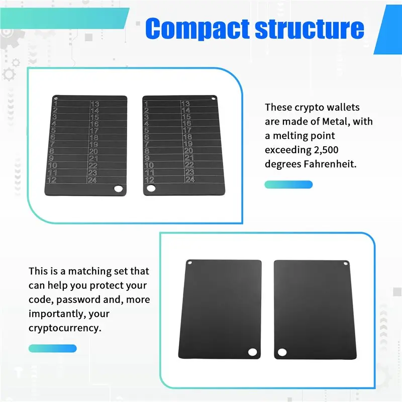 Ingenious-Crypto Wallets Cryptocurrency Wallets For Hardware Cold Backups Seed Storage For Bitcoin Compatible With Bip39 Hardwar