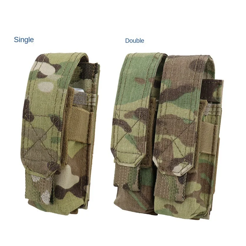 

Tactical 9 # Tool Case Flashlight Bag Single Clip Double Clip Outdoor Sports MOLLE System Camouflage Nylon Bag