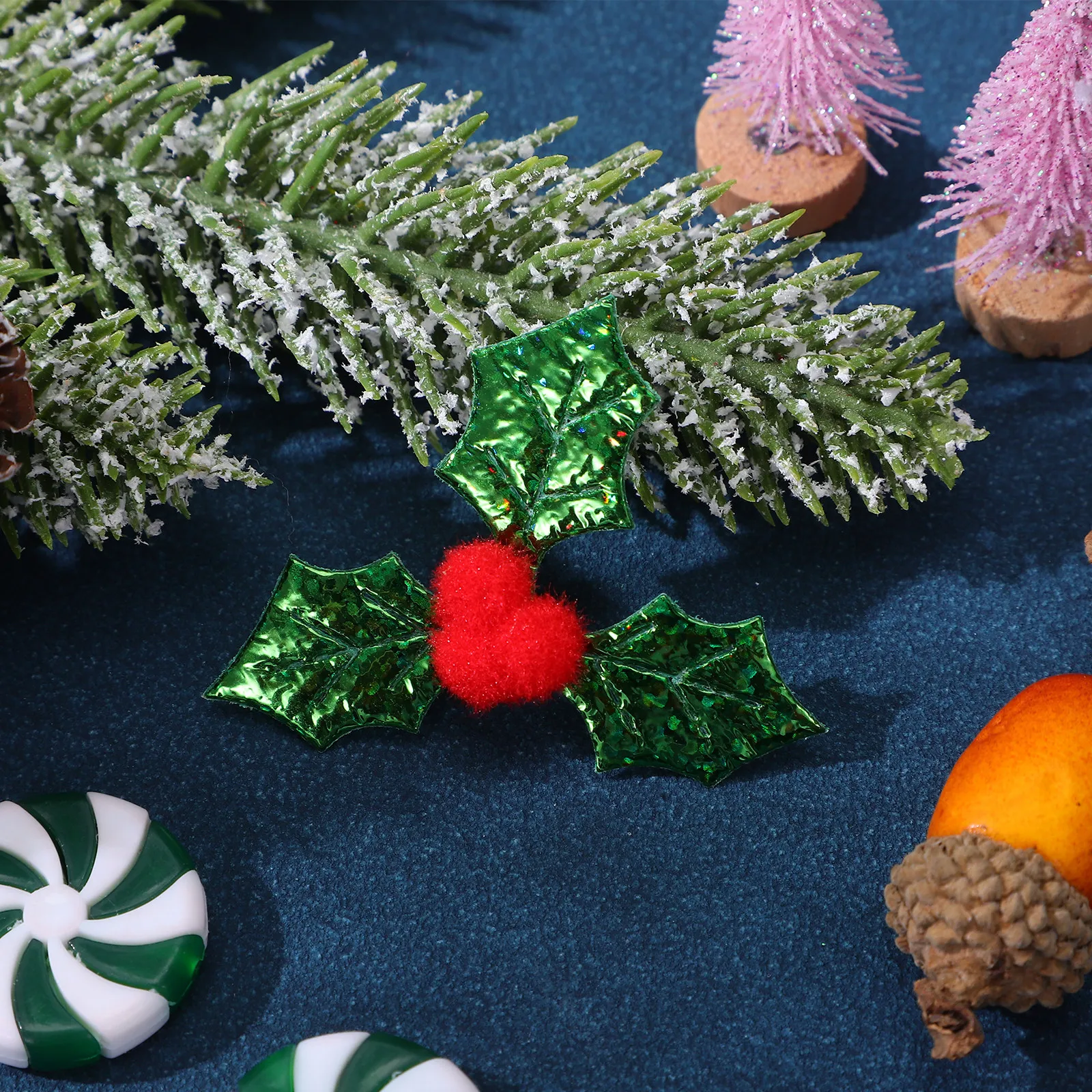 100 Piezas de Hojas de Aloe Vera Navideñas, Hojas Verdes para Manualidades, Decoración de Árboles de Navidad, Material para Hacer Coronas Navideñas