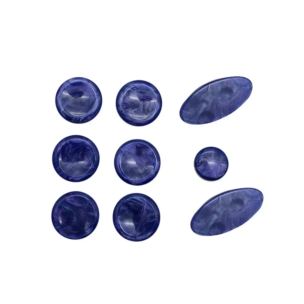 100% Brand New Saxophone Key Buttons Inlays Part Brown Easy To Install Oval Small Round Big Round Blue For Alto