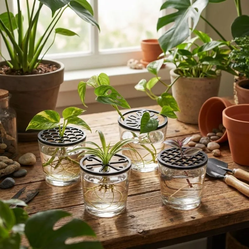 Plastic Plant Starter Trays Flower Stem Holder Germination Cover Plant Propagation Trays Root Growth Rooting Trays