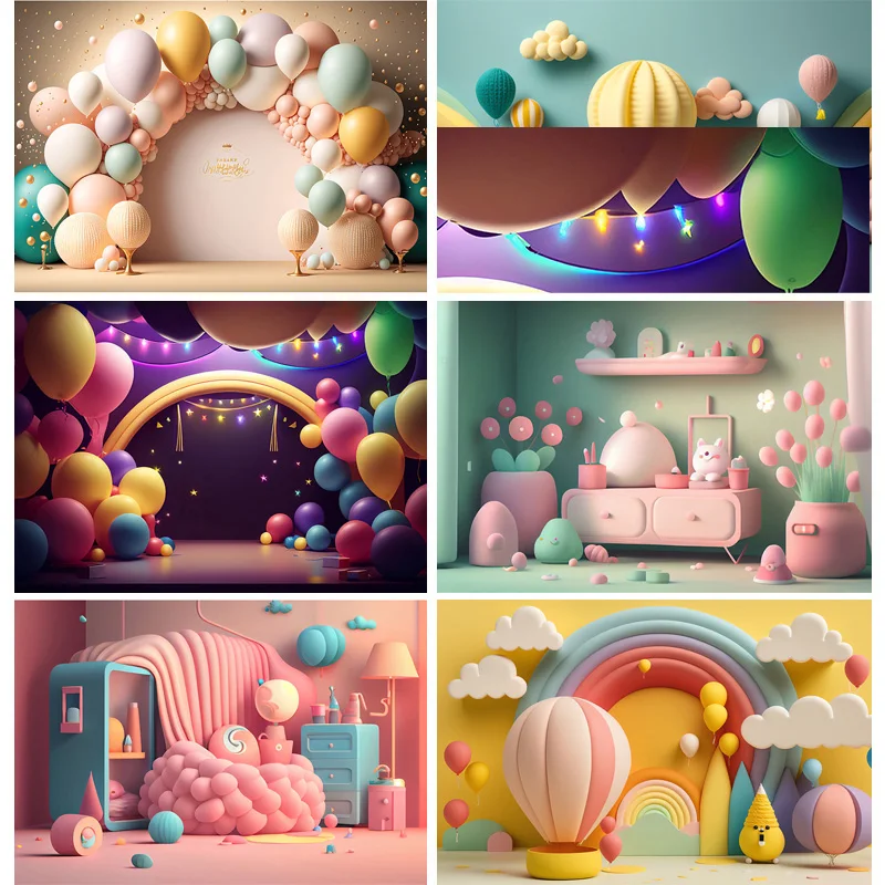 

Beautiful Decorations For Baby Shower Party Photography Backdrops Props Birthday Children Newborn Photo Studio Background BE-01