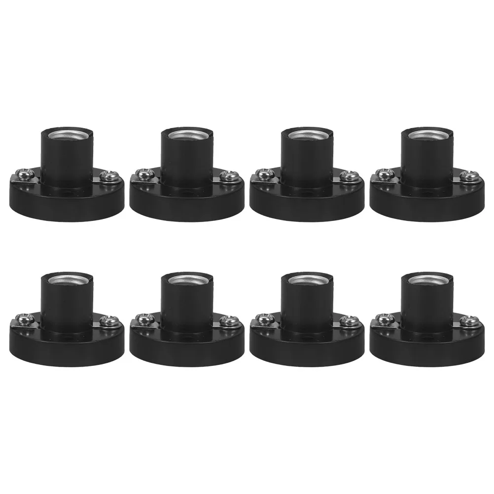 

8 Pcs Small Light Bulb Electric Bead Holder Socket Black Base Diy Lamp Accessories Branches