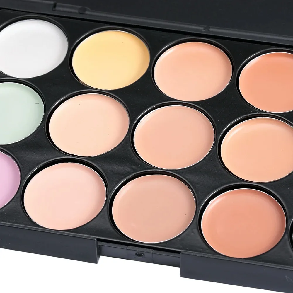 POPFEEL Palette di correttori a 15 tonalità, conceal di correzione, occhiaie, cicatrici da Acne, trucco viso schiarente disponibile in 3 tonalità