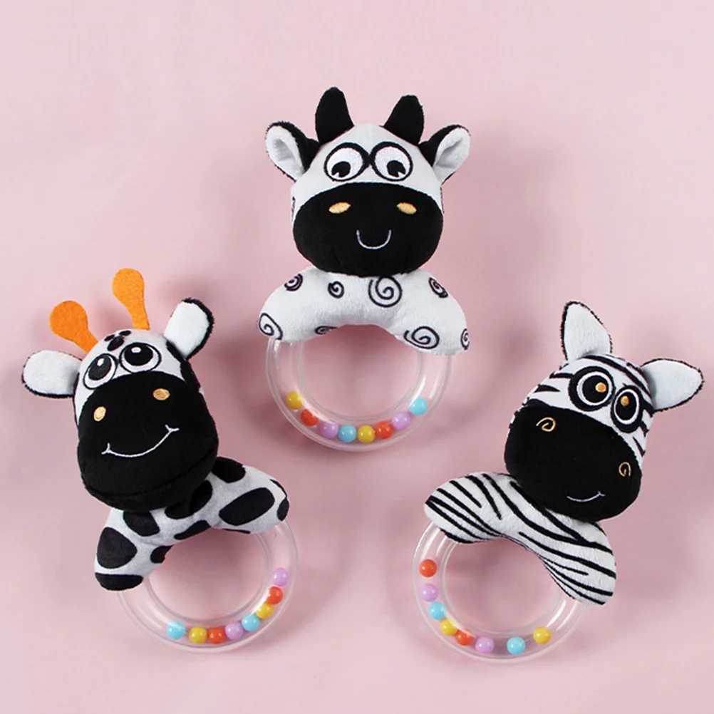 Anneau à main en forme d'animal, Surface lisse, facile à saisir, jouet éducatif, stimule la vue, développement auditif