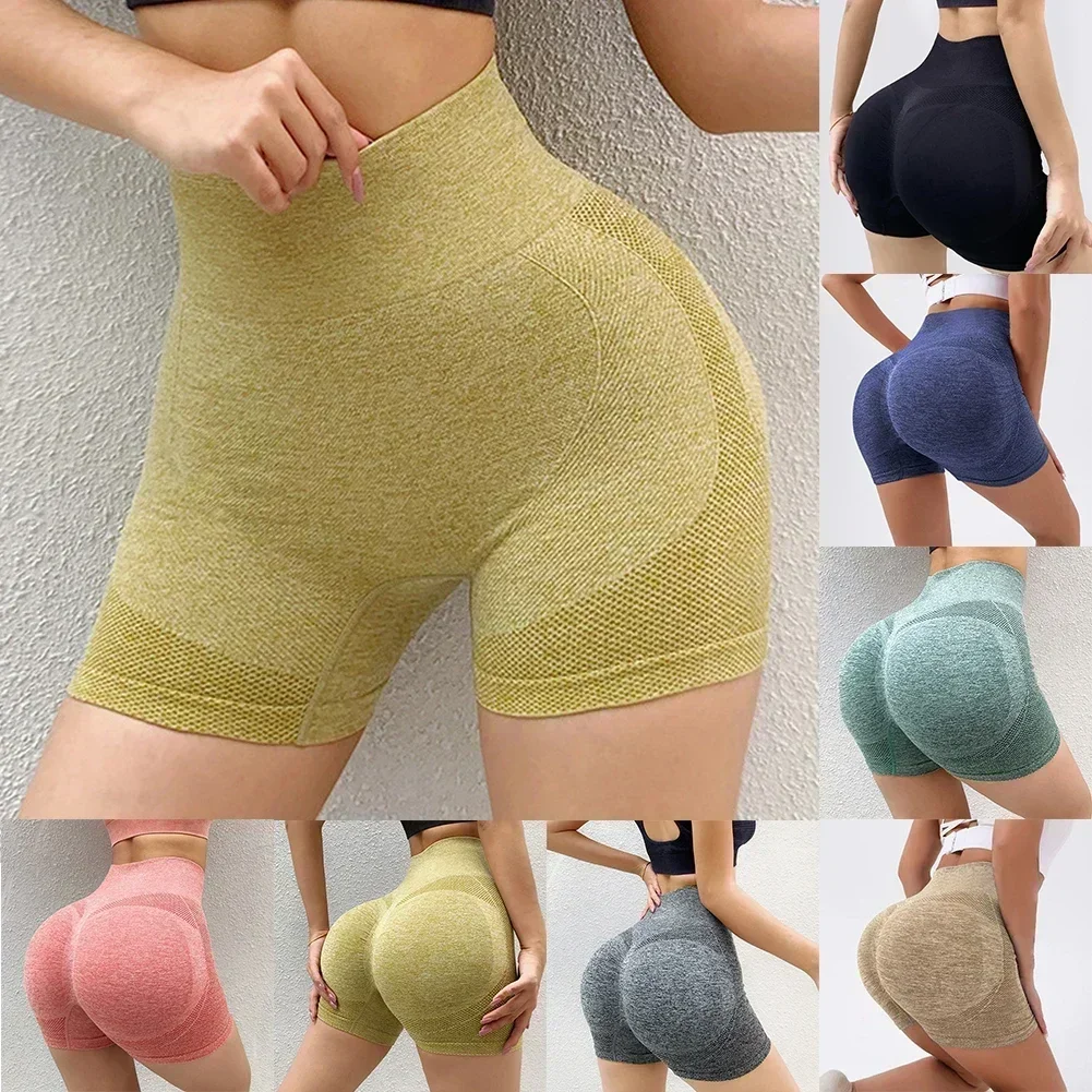 Women/Ladies High Waist Seamless Yoga Shorts Workout Pants Fitness Running Sportswear Tights Breathable