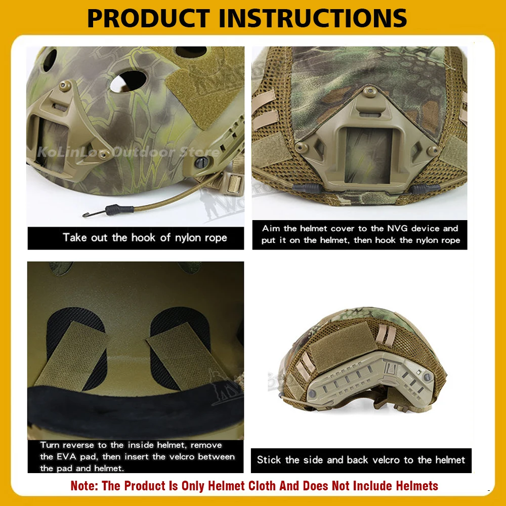 Militar Helmet Cover  camo Color for MH PJ Airsoft Paintball Hunting Tactical Fast Helmet Accessories