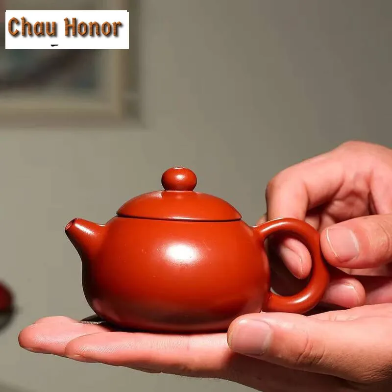 160cc Classic Raw Ore Purple Clay Small Teapot Handmade Household Ball Hole Filtration Xi Shi Pot Tea Ceremony Accessories Gift