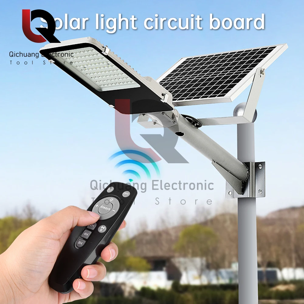 Corpo Humano Sensing Solar Light Circuit Board, indução Solar Street Lamp Driver Board, Radar Light Controlado, 3.2V3.7V, 40W