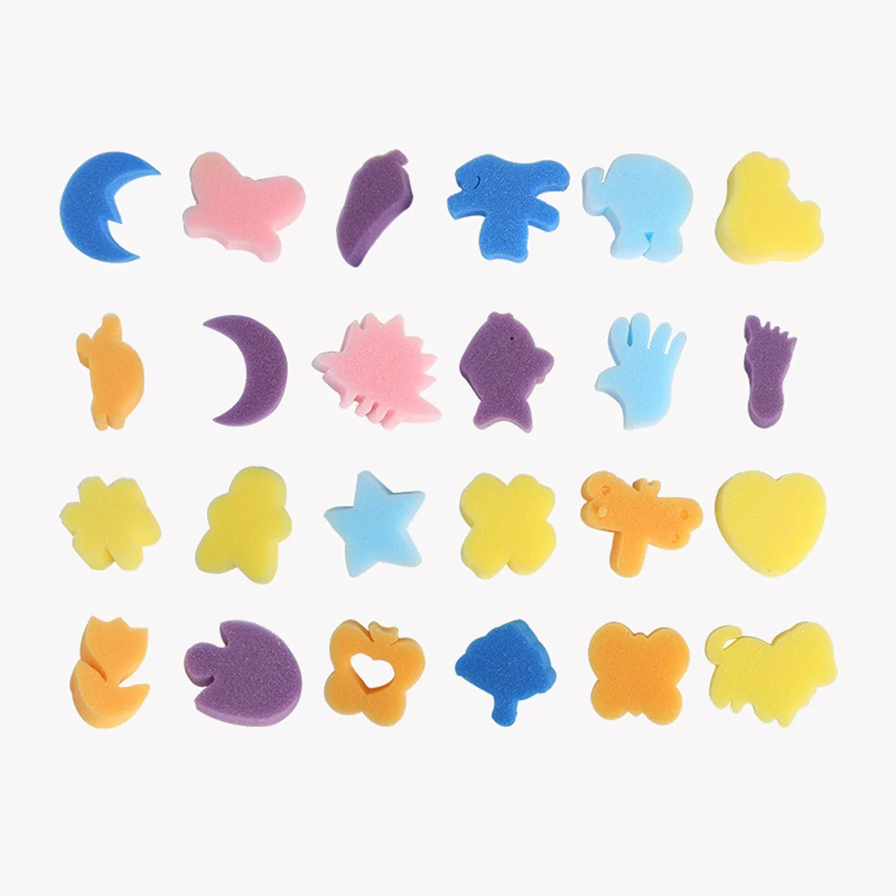 47Pcs Eva Sponge Brush Painting Set for Children Creative DIY Picture Supplies Stimulate Kids Imagination Graffiti Painting