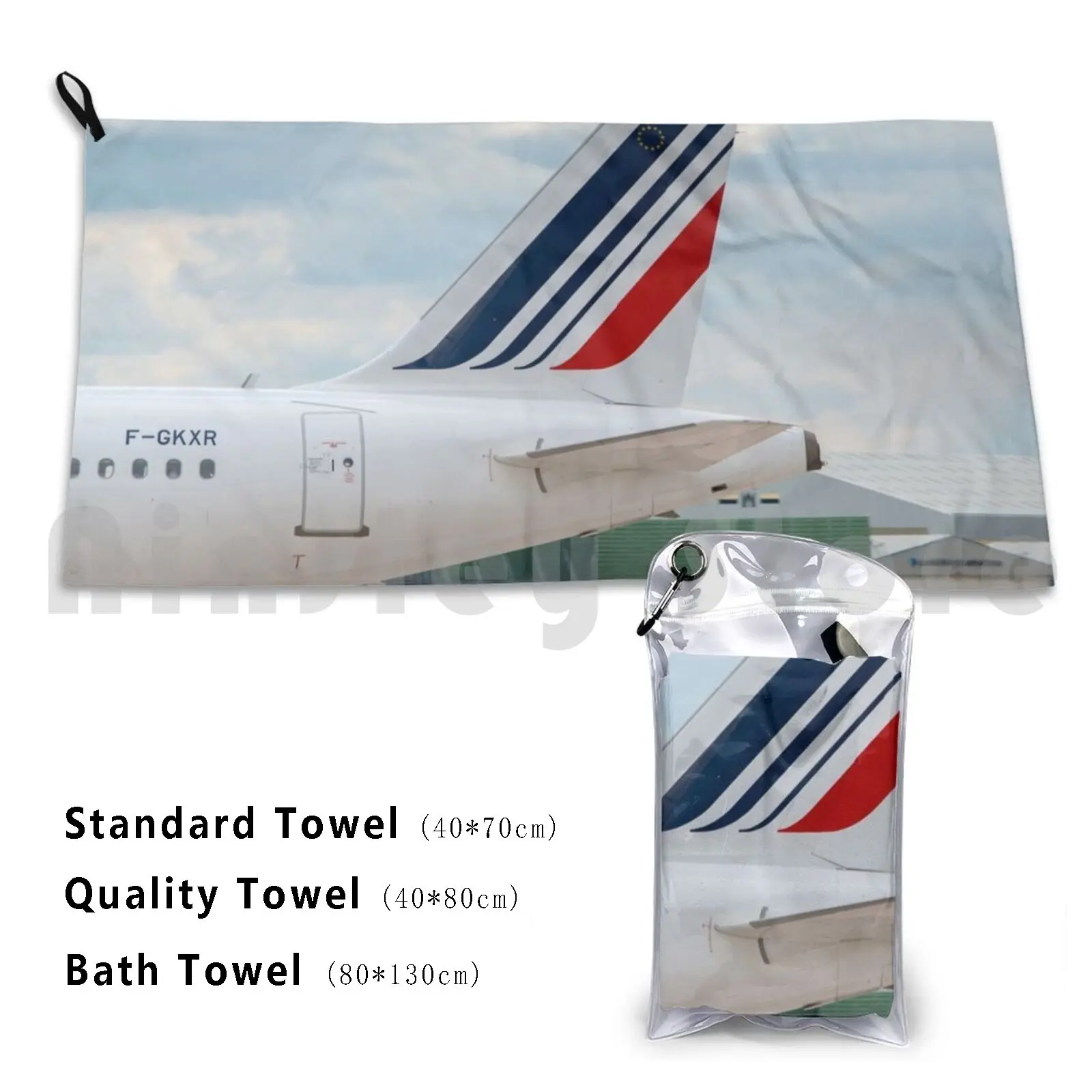 Air France Airbus A320 Tail Livery Bath Towel Beach Cushion A320 Fly France Travel Tail Jumbo Business Airbus Livery Jet