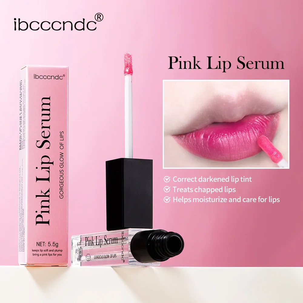 Pink Lips Serum Lip Balm Plumper riduce le linee sottili illumina il lucidalabbra Anti-essiccazione rimuovi l'oscuramento idratante trucco labbra Sexy