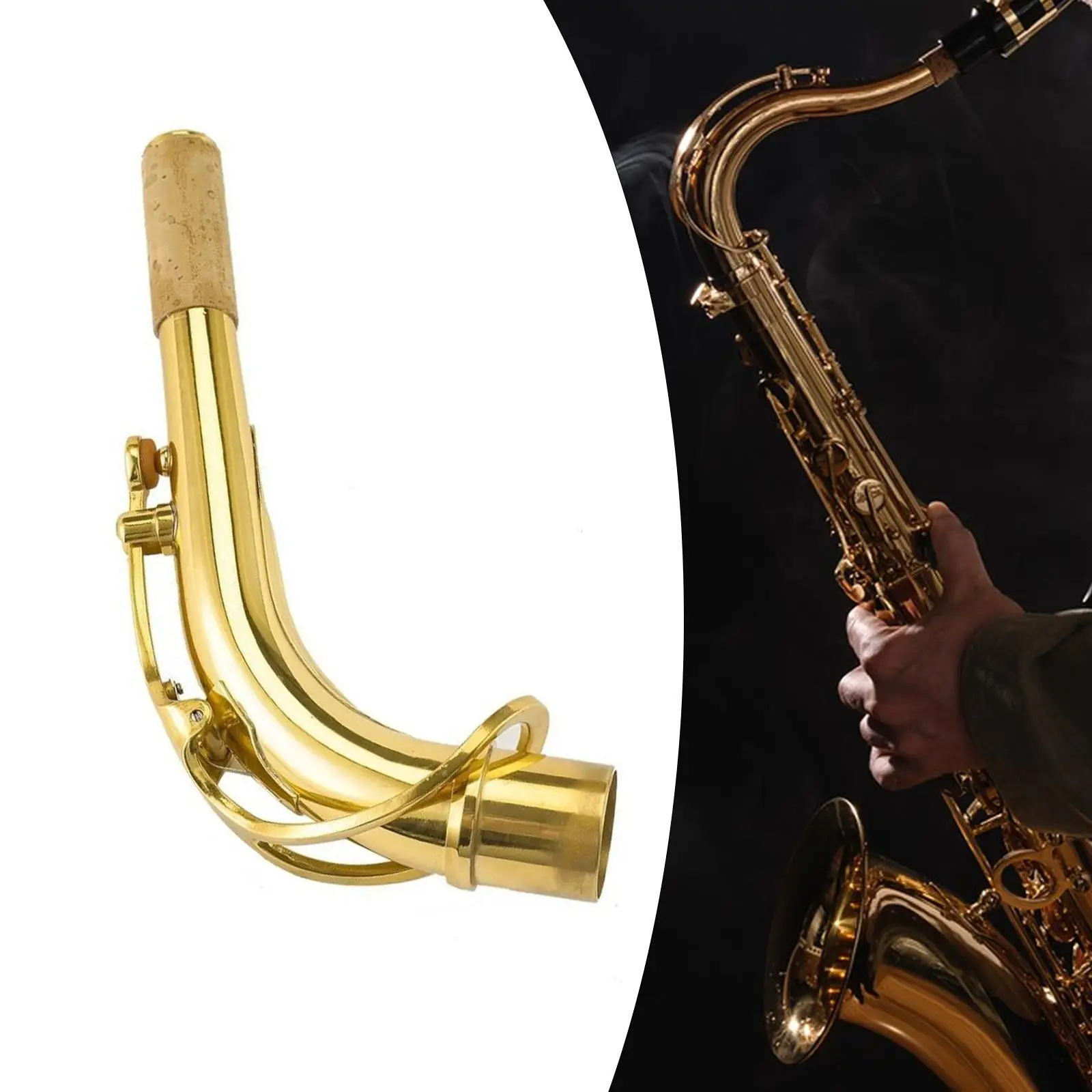 Alto Saxophone Bend Neck,Brass,Musical Instruments,Instrument Part,Sax Bend Neck Alto Saxophone Elbow Bend Neck for Saxophone