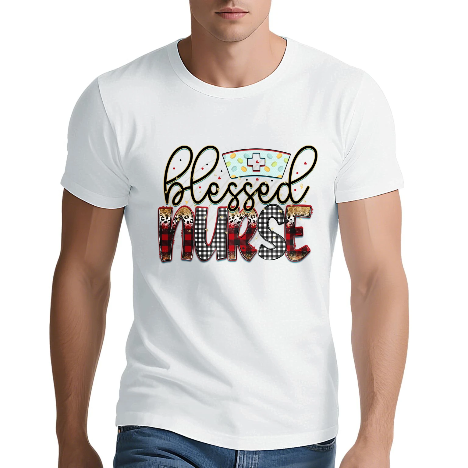 Men's t-shirts 2025 New Men's clothing Gym t-shirt man Graphic Summer Solid color Basic Printed plain t-shirt sports Y2k tops