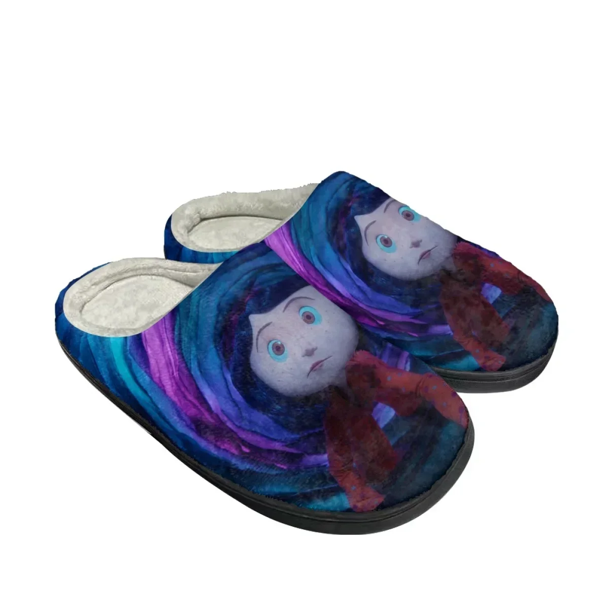 

Casual Women House Slippers Dropshipping Cartoon Coraline Couple Cotton Slipper Winter Warm Indoor Comfy Floor Footwear Zapatos
