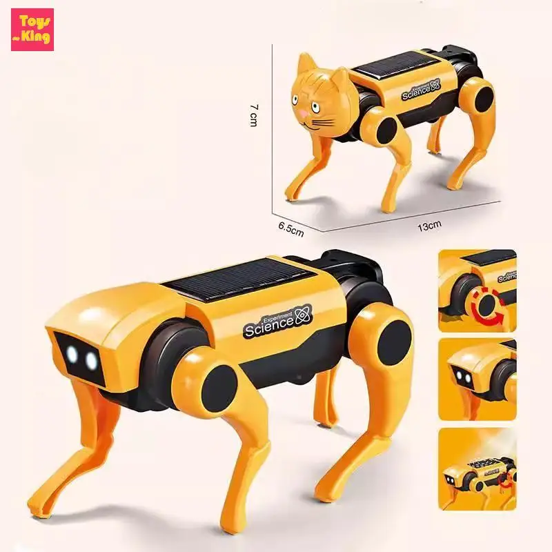 

DIY Solar Remote Control Robot Mechanical Dog Cat Toy Science Teaching Assembling Set Model Walking Animal Kids Education Toys