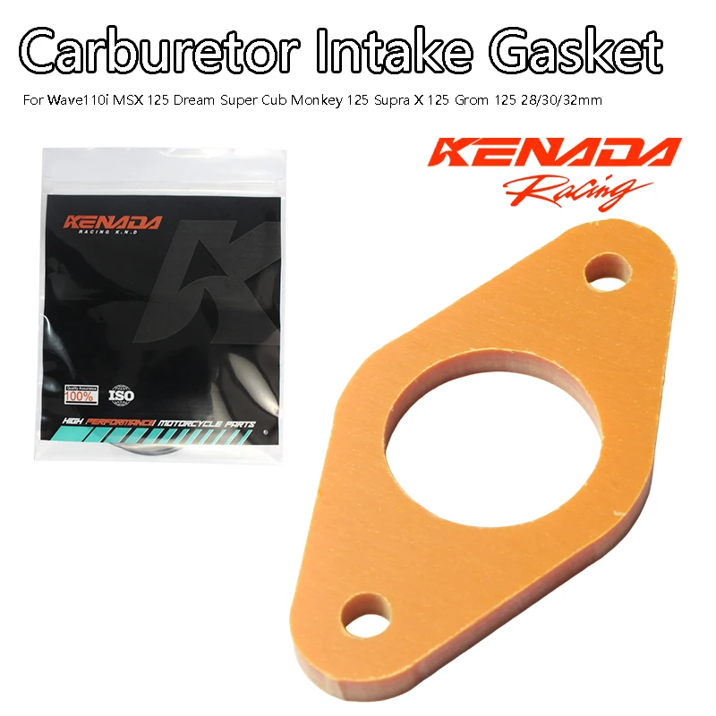 Carburetor Intake Manifold Spacer Gasket 28/30/32mm For Wave 110i MSX/Grom/Monkey/Supra X 125 Dream Super Cub Engine Part