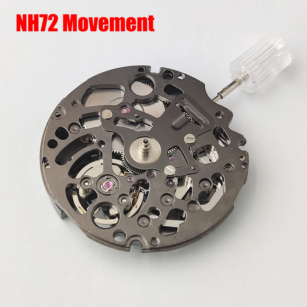 

Japan Original NH72A Luxury Automatic Mechanical Movement 24 Jewels NH72 Watch Movement Skeleton Replace Kit High Accuracy