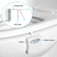 HOMEFISH Wireless Motion Sensor LED Night Light RGB 8 Colors Toilet Bathroom Atmosphere Colorful Lamp Sensor LED Night Lights 6
