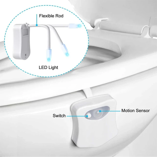 HOMEFISH Wireless Motion Sensor LED Night Light RGB 8 Colors Toilet Bathroom Atmosphere Colorful Lamp Sensor LED Night Lights 6 HOMEFISH Wireless Motion Sensor LED Night Light RGB 8 Colors Toilet Bathroom Atmosphere Colorful Lamp Sensor LED Night Lights 6