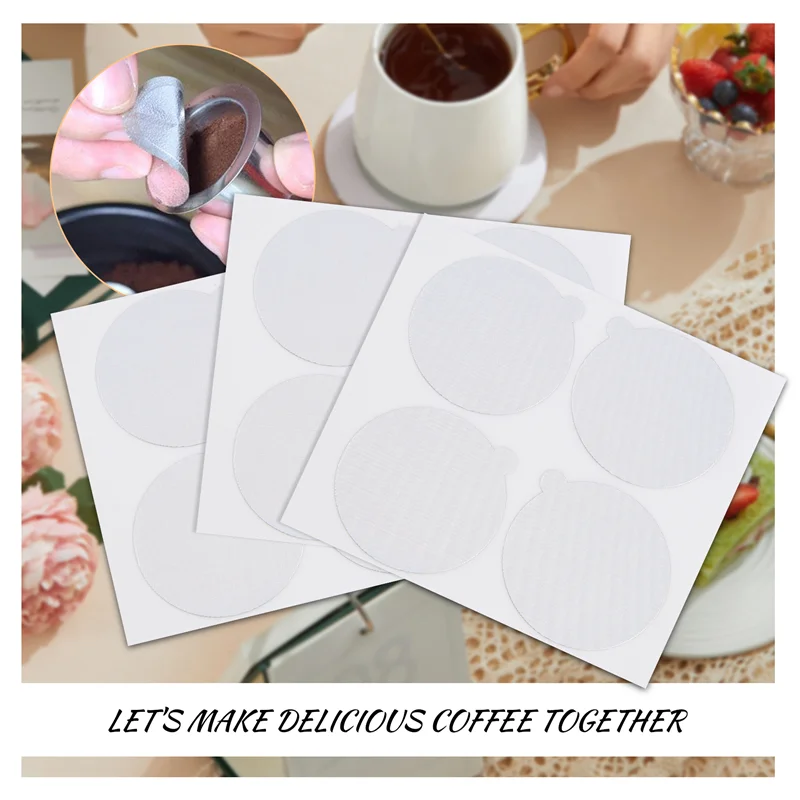 

M04K 200PCS Aluminum Espresso Lids Foils Seals To Reusable Capsules Coffee Pod Compatible For Nespresso Not Compatible With Diam